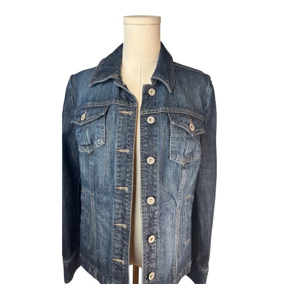 2/$30 NWOT Tommy Hilfiger Size M Womens Denim Jacket Cotton Blend - Picture 10 of 14